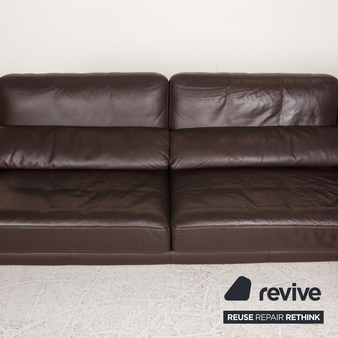 Rolf Benz Vero Leder Sofa Dunkelbraun Ecksofa Couch