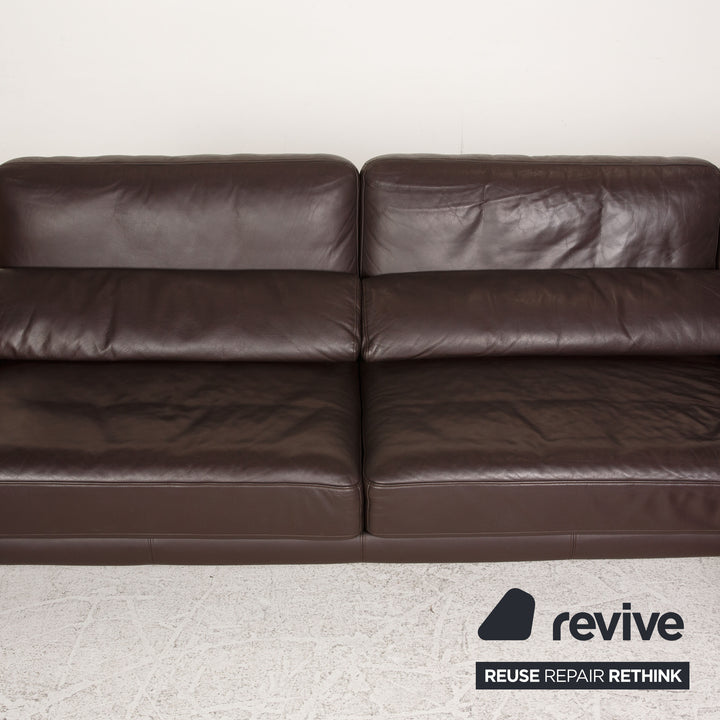Rolf Benz Vero Leder Sofa Dunkelbraun Ecksofa Couch