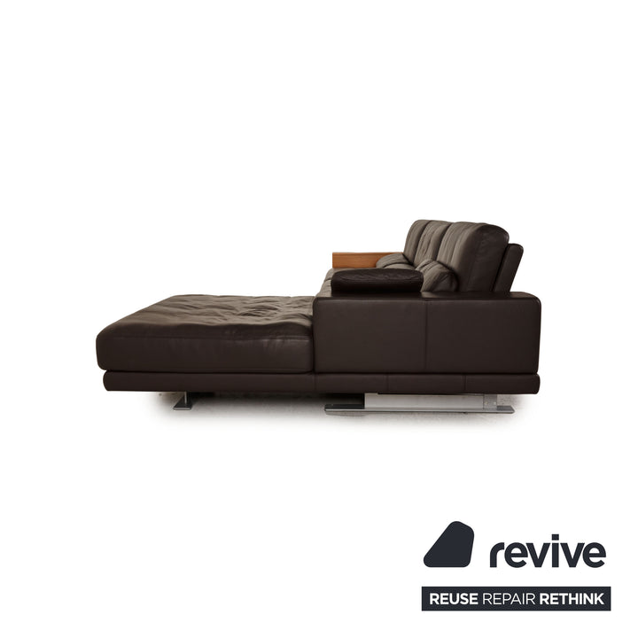 Rolf Benz Vero Leder Sofa Dunkelbraun Ecksofa Couch