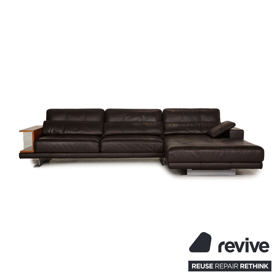 Rolf Benz Vero Leder Sofa Dunkelbraun Ecksofa Couch