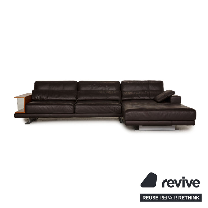 Rolf Benz Vero Leder Sofa Dunkelbraun Ecksofa Couch