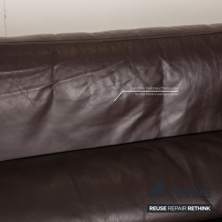 Rolf Benz Vero Leder Sofa Dunkelbraun Ecksofa Couch