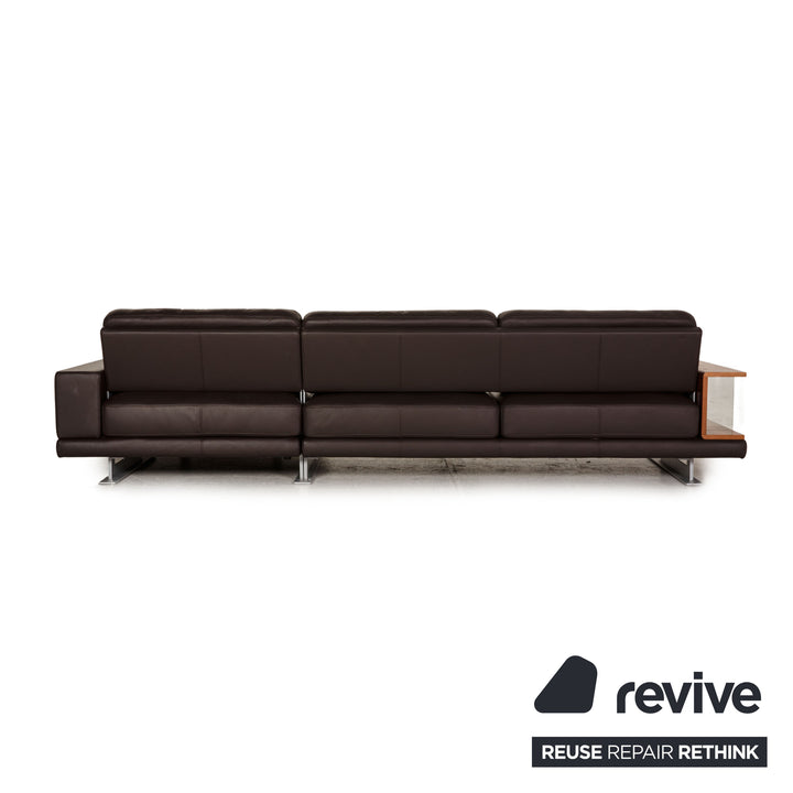 Rolf Benz Vero Leder Sofa Dunkelbraun Ecksofa Couch