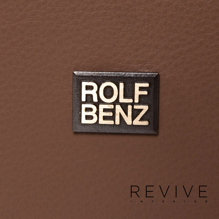 Rolf Benz Vida Leather Corner Sofa Brown Dark Brown Sofa Couch Outlet #15326