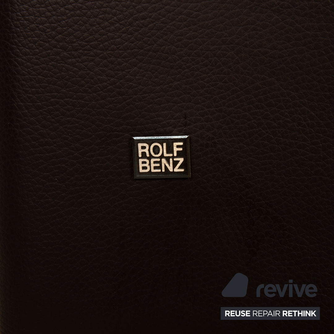 Rolf Benz Vida leather sofa set brown two-seater dark brown sofa couch