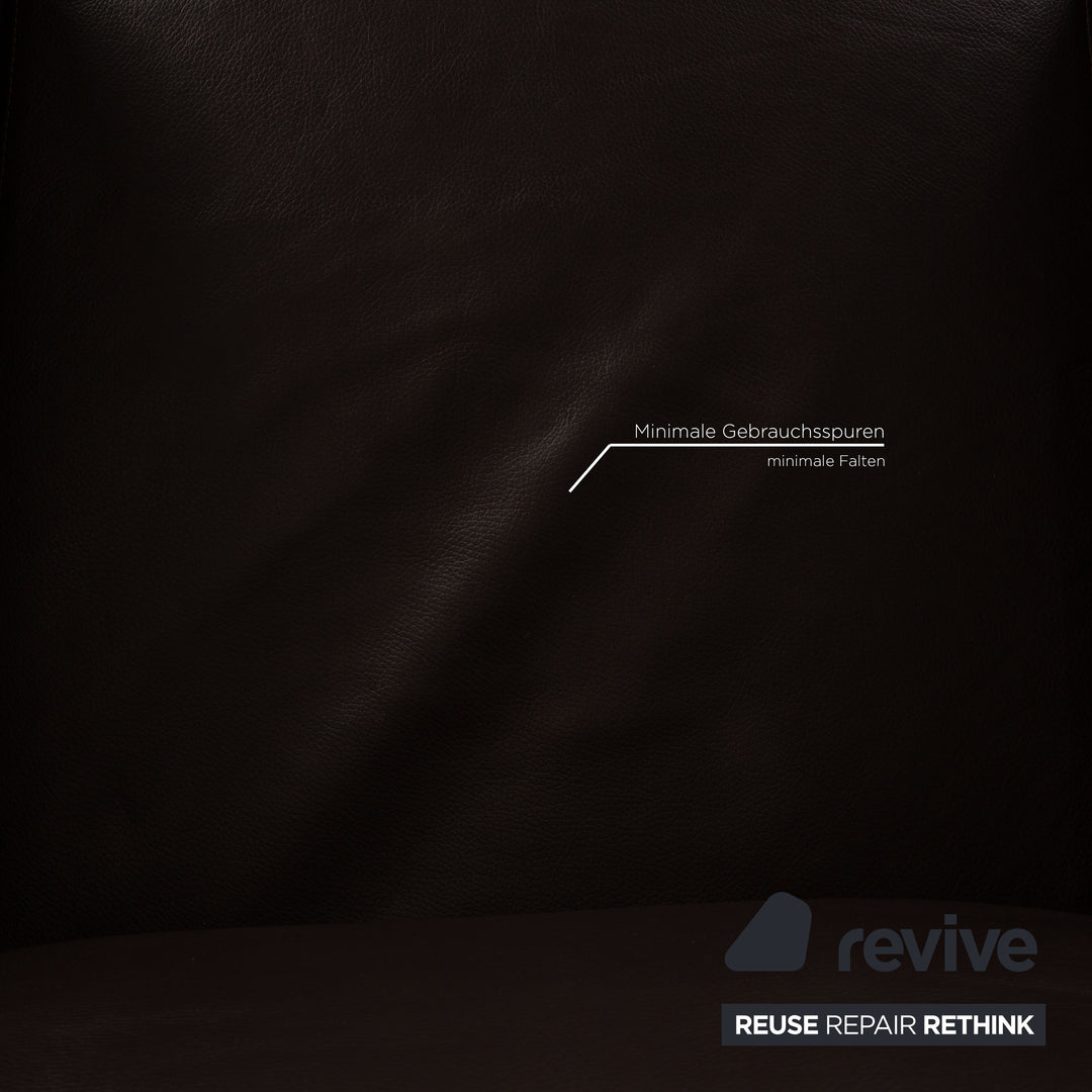 Rolf Benz Vida leather sofa set brown two-seater dark brown sofa couch