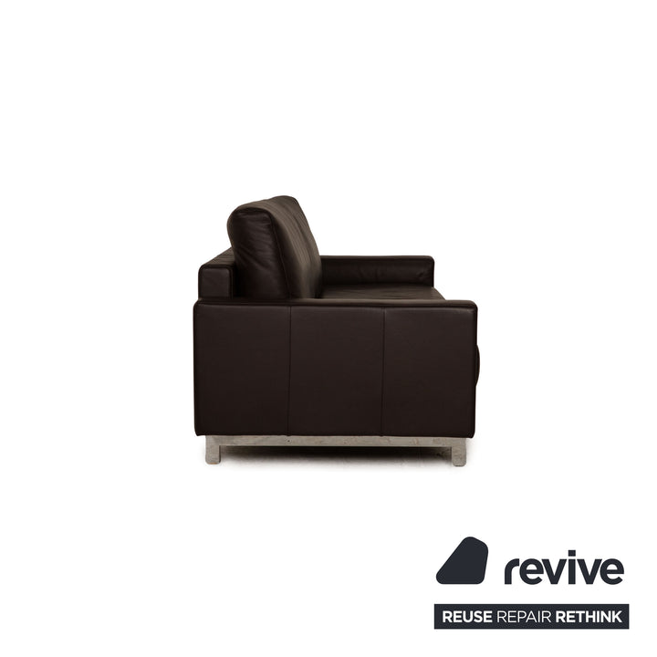 Rolf Benz Vida leather sofa set brown two-seater dark brown sofa couch