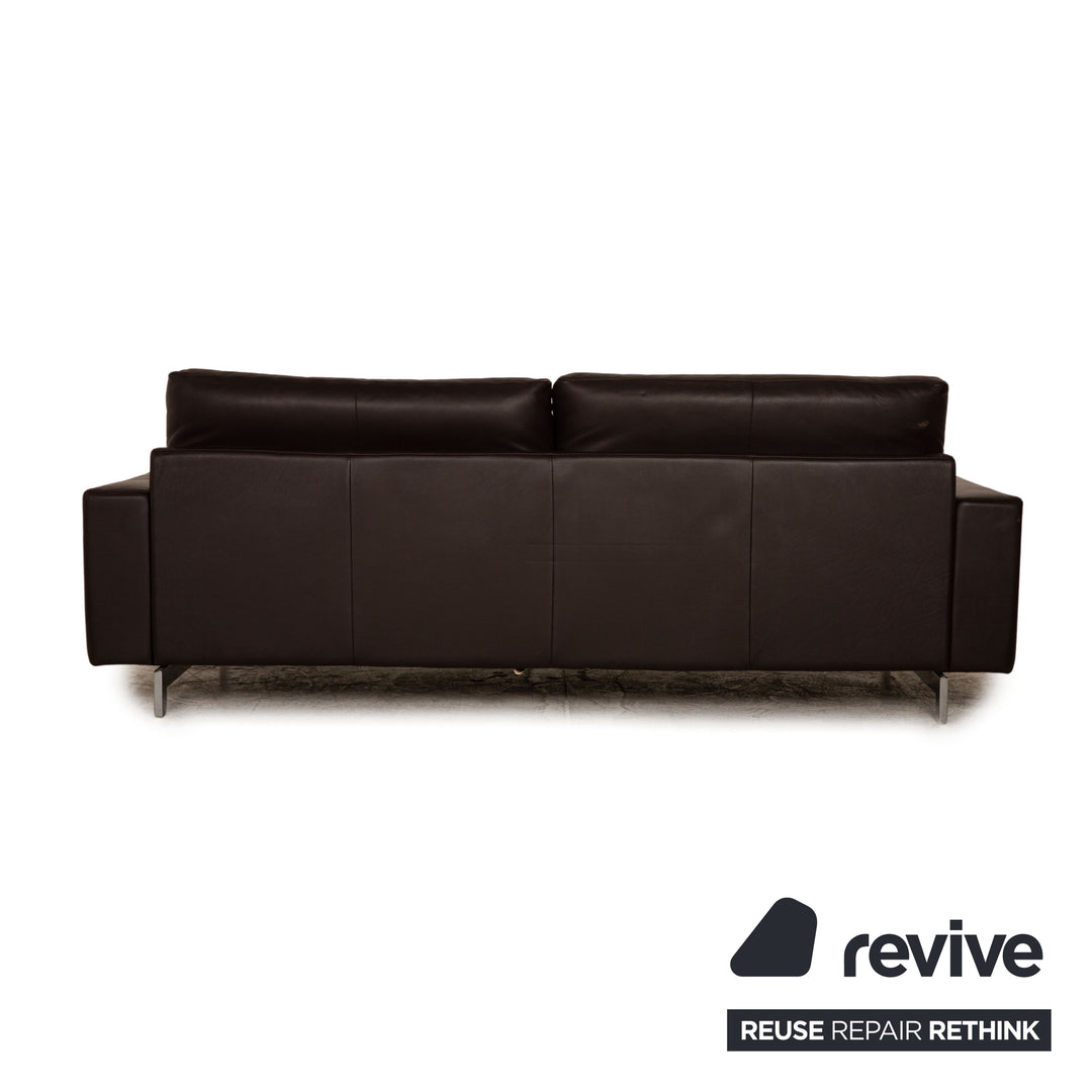 Rolf Benz Vida leather sofa set brown two-seater dark brown sofa couch