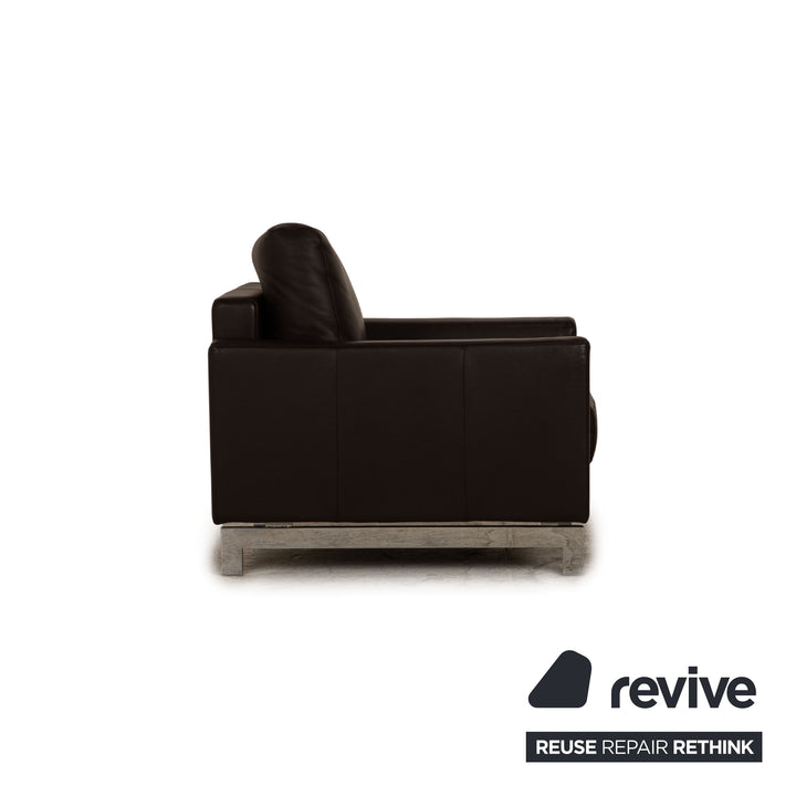 Rolf Benz Vida leather sofa set brown two-seater dark brown sofa couch