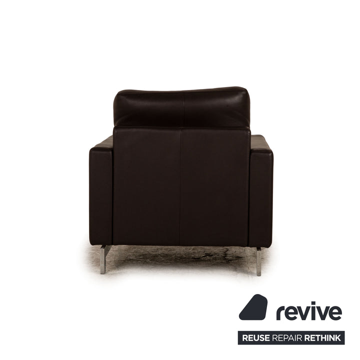 Rolf Benz Vida leather sofa set brown two-seater dark brown sofa couch