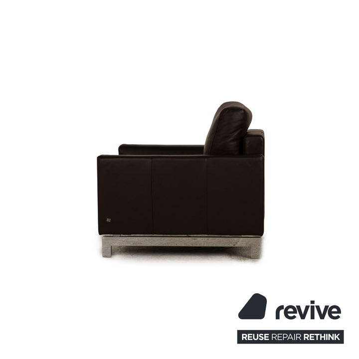 Rolf Benz Vida leather sofa set brown two-seater dark brown sofa couch