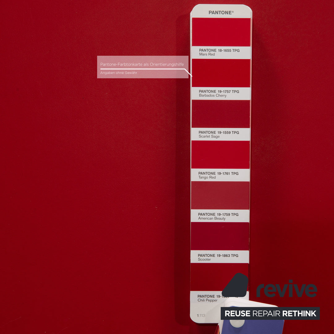 Rolf Benz Vida leather sofa set red three-seater stool couch sleeping function