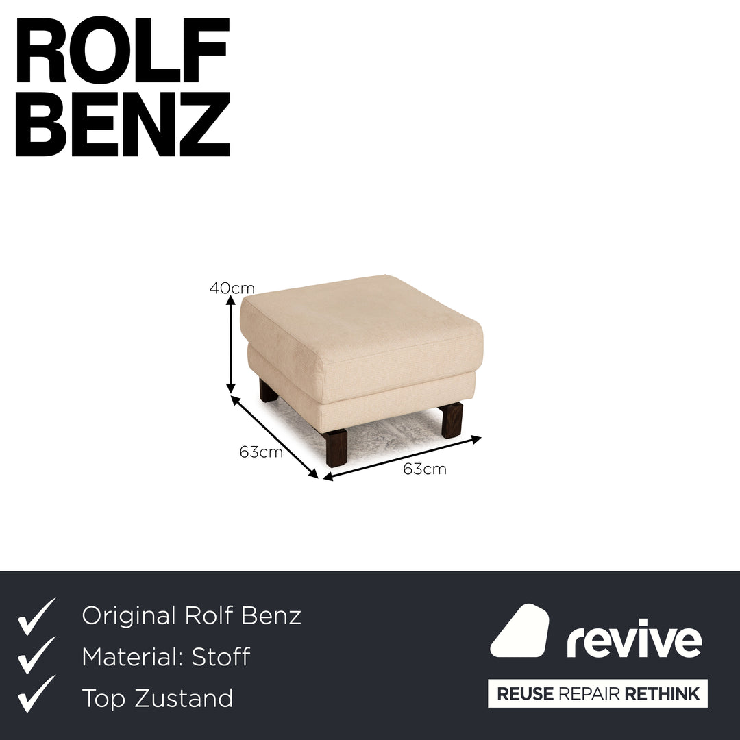 Rolf Benz Vida fabric stool beige