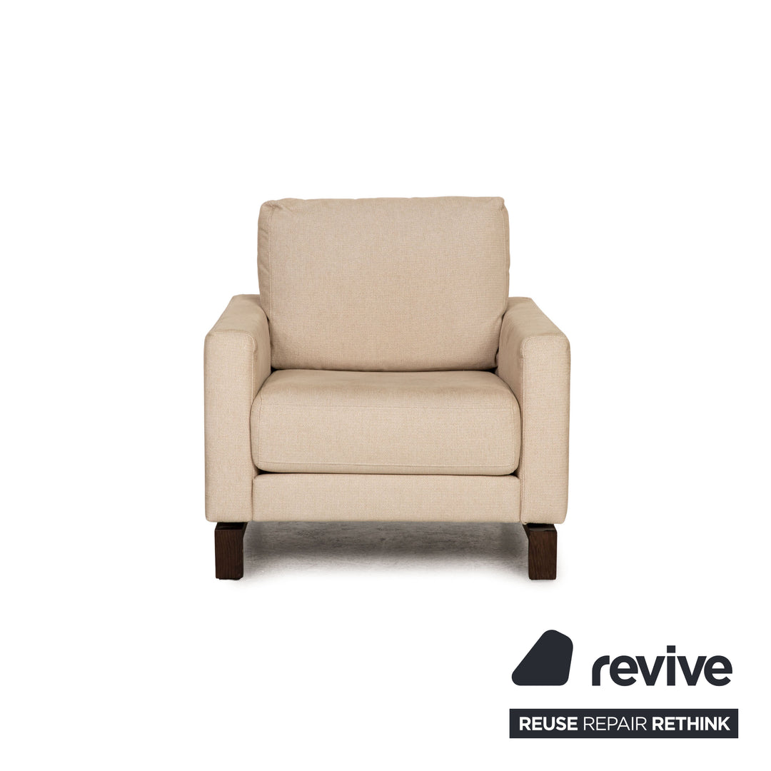 Rolf Benz Vida fabric armchair beige