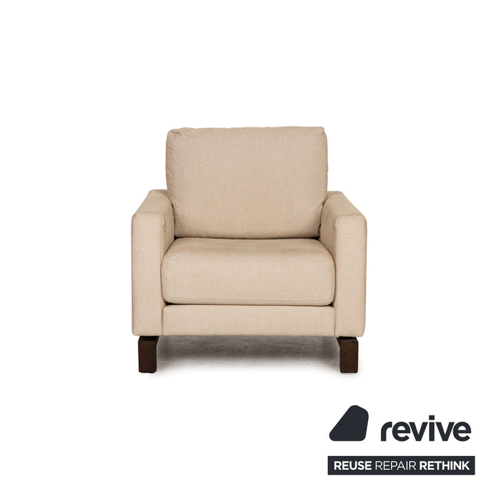 Rolf Benz Vida fabric armchair beige