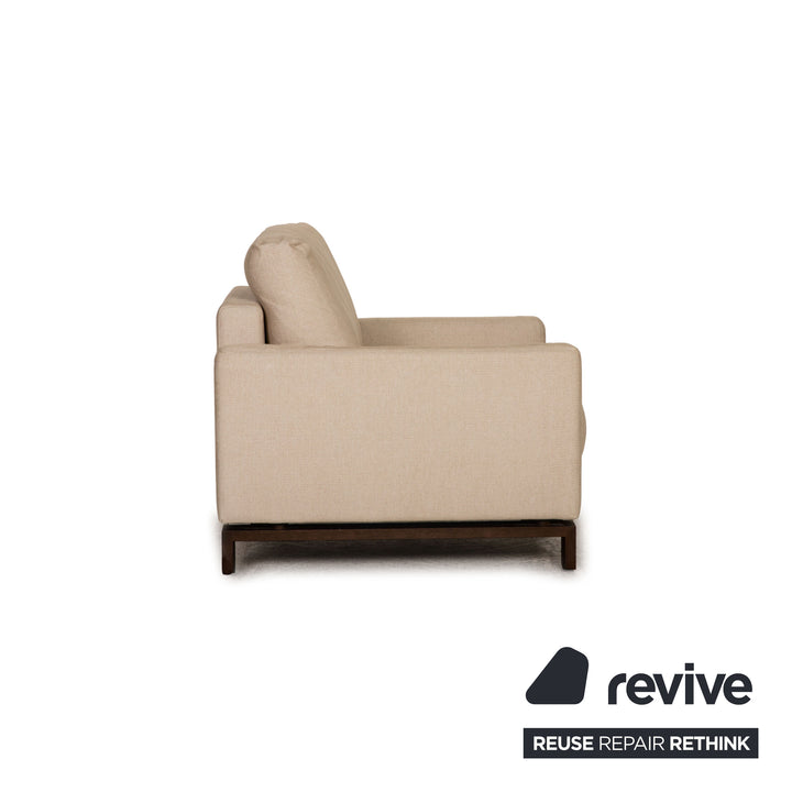 Rolf Benz Vida fabric armchair beige