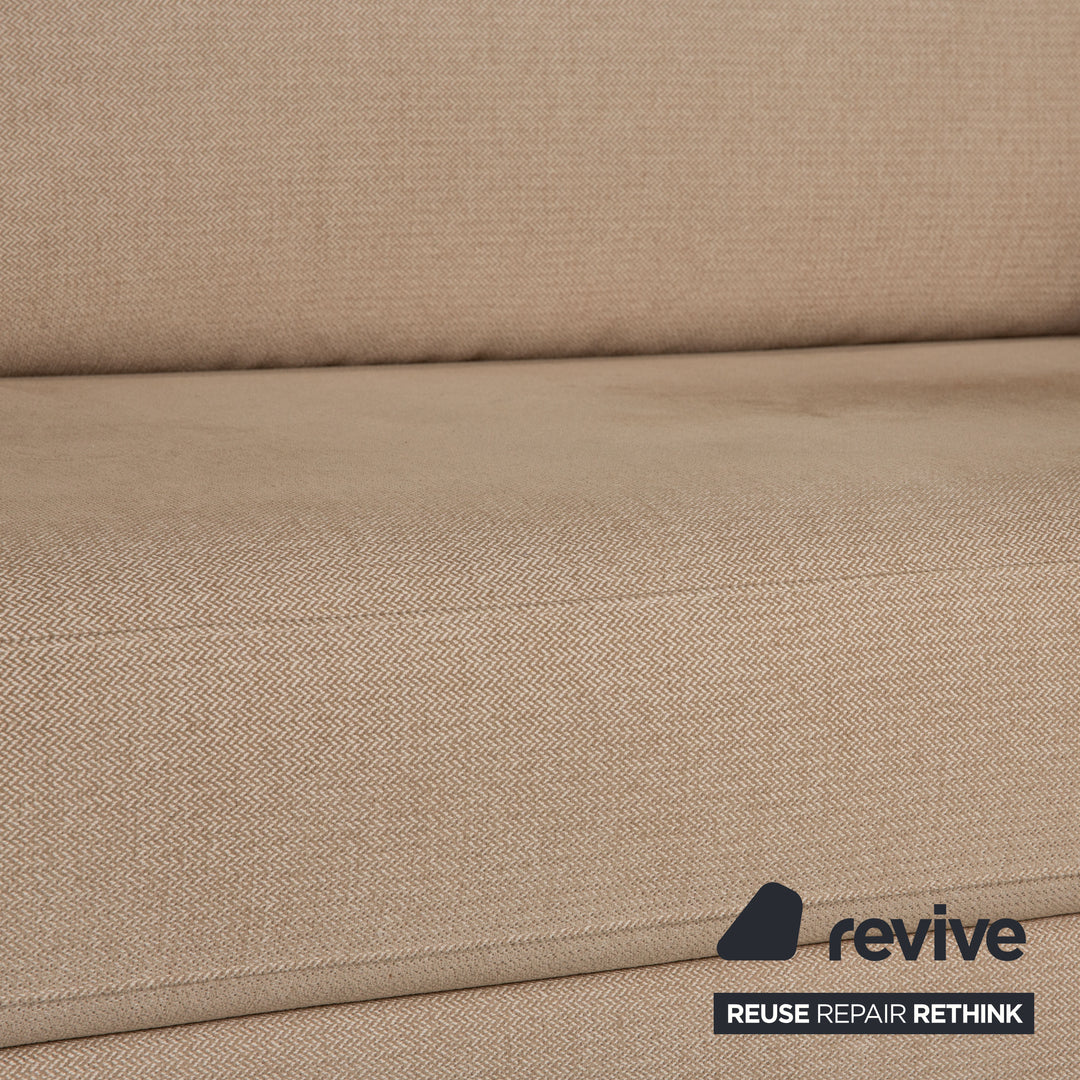 Rolf Benz Vida fabric sofa beige three-seater couch