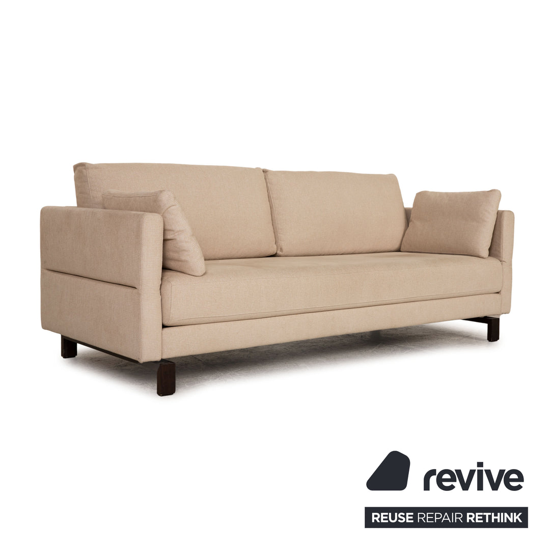 Rolf Benz Vida fabric sofa beige three-seater couch