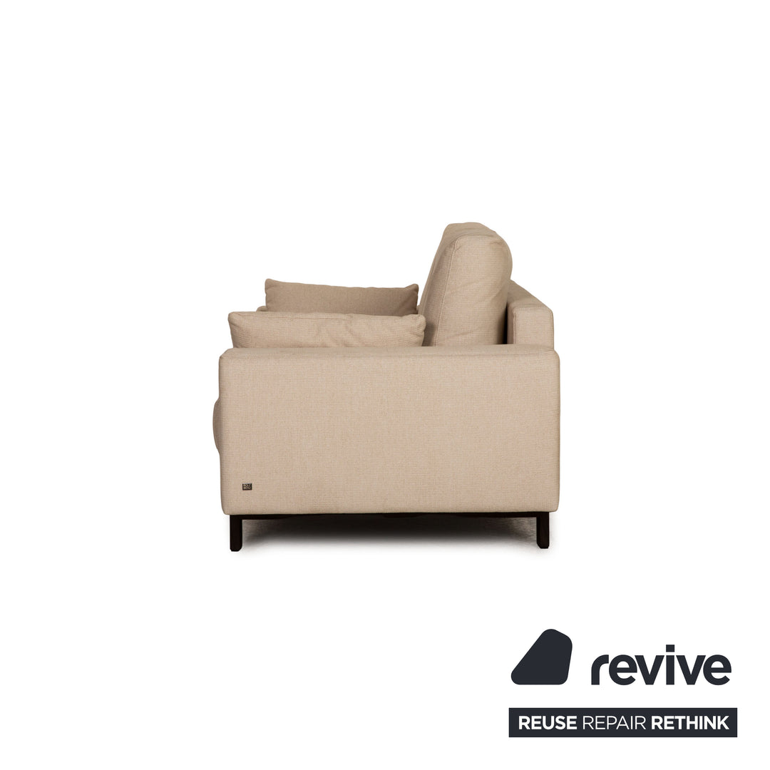 Rolf Benz Vida fabric sofa beige two-seater couch