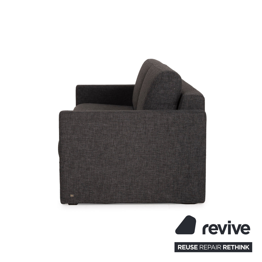 Rolf Benz two-seater sofa fabric gray anthracite
