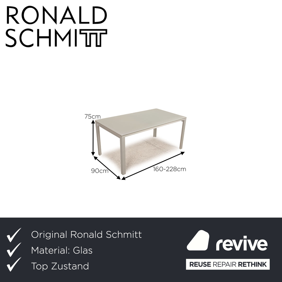 Ronald Schmitt 575 Glas Tisch Silber Esstisch Funktion