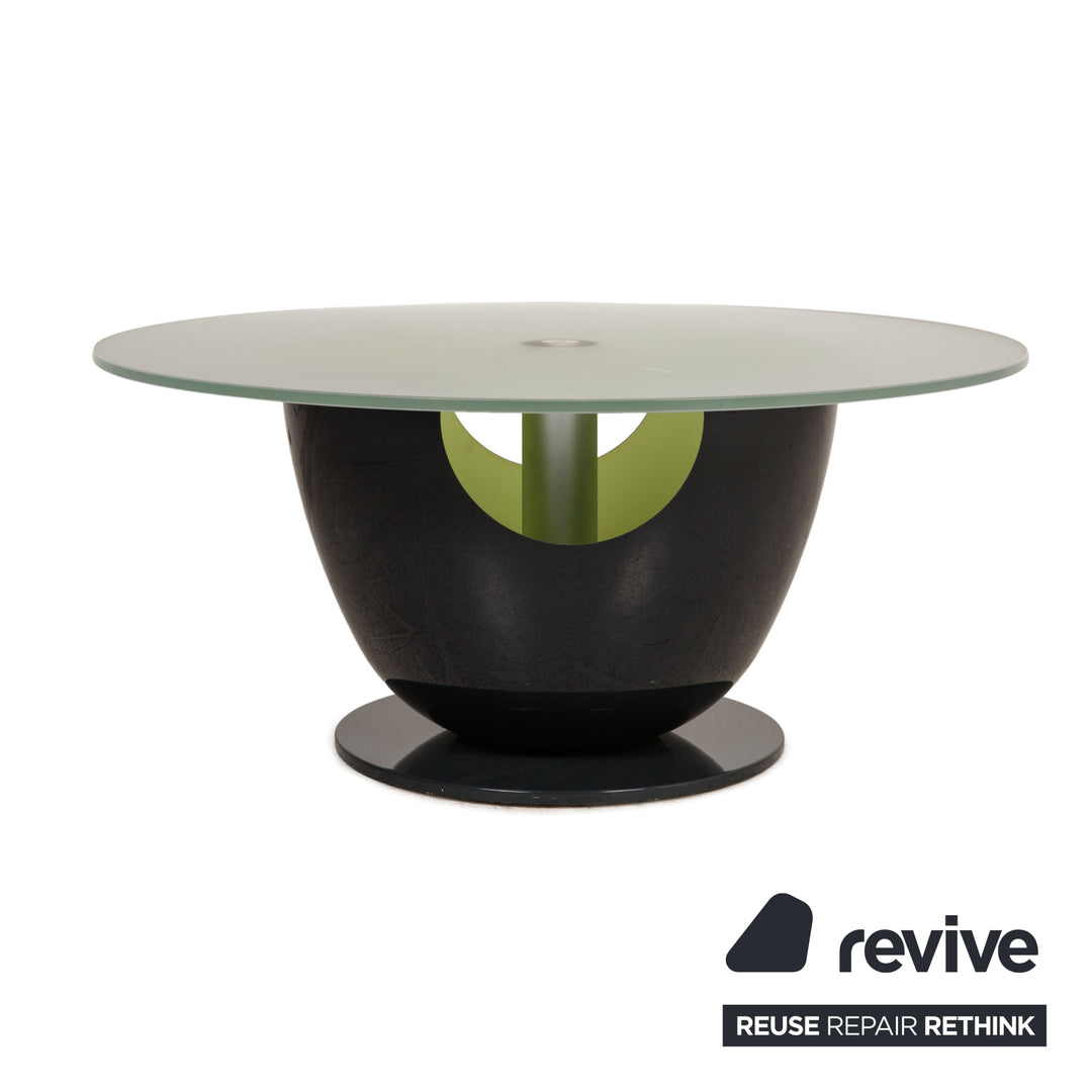 Ronald Schmitt Calimero Designer Glass Table Purple Green Glass Table Coffee Table