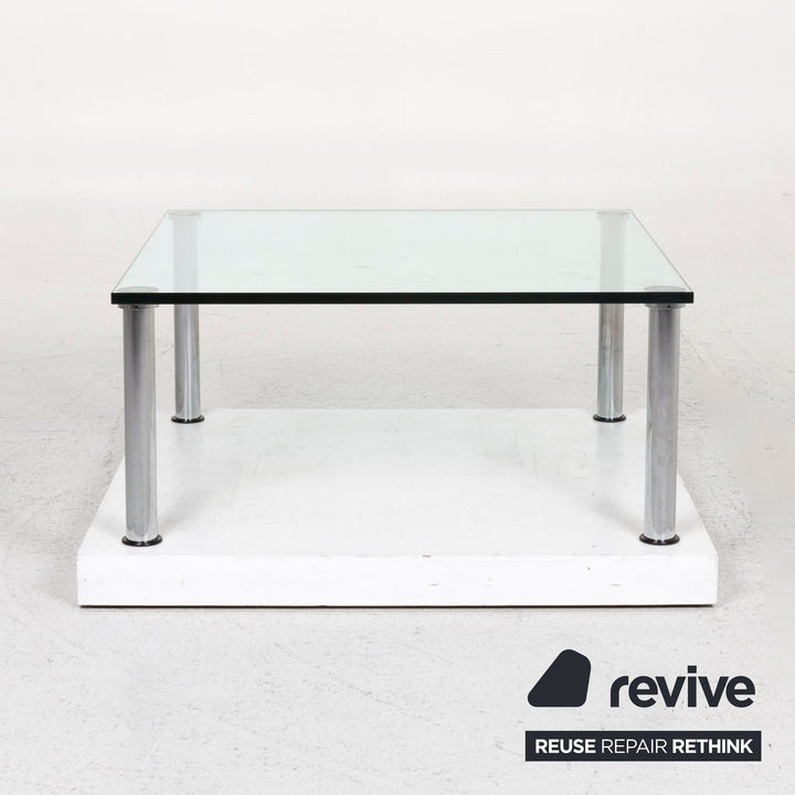 Ronald Schmitt glass coffee table silver #12940
