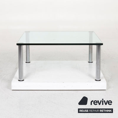Ronald Schmitt Glas Couchtisch Silber #12940