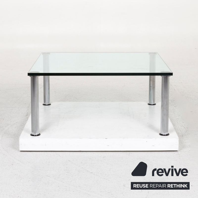 Ronald Schmitt Glas Couchtisch Silber 