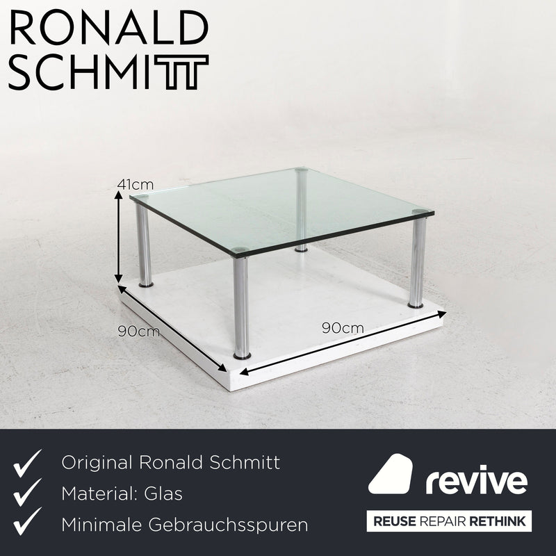 Ronald Schmitt Glas Couchtisch Silber 