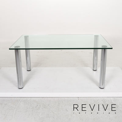 Ronald Schmitt Glas Esstisch Silber Tisch #13313