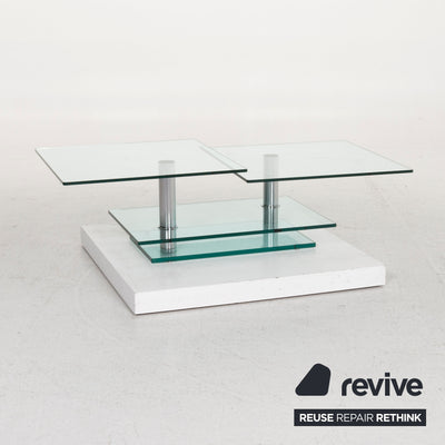 Ronald Schmitt K500 Glas Tisch Silber Couchtisch #12314