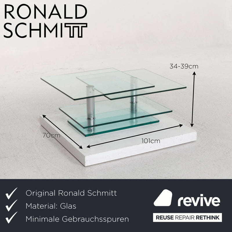 Ronald Schmitt K500 Glas Tisch Silber Couchtisch 