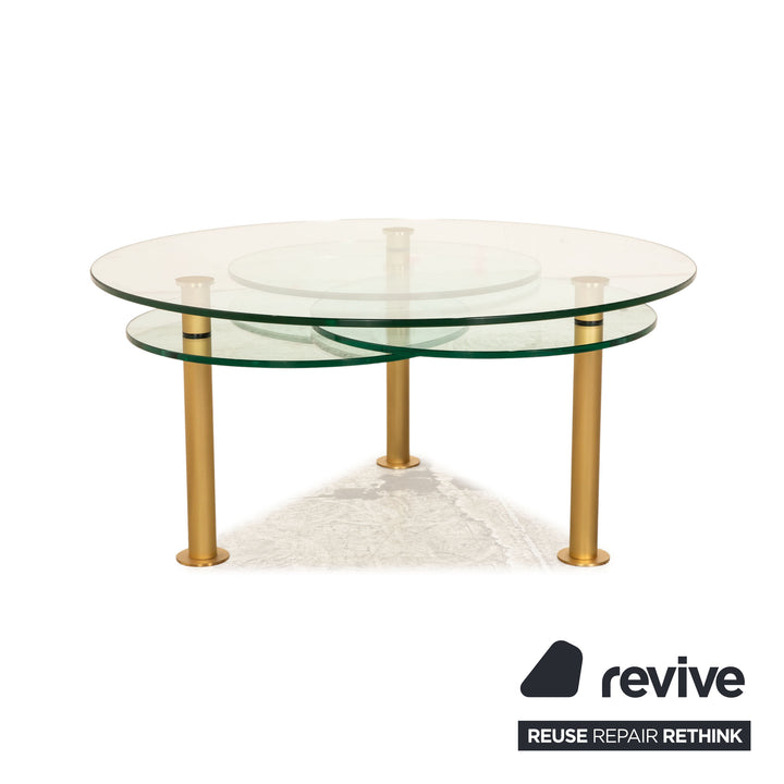 Ronald Schmitt K 180 Glas Couchtisch Gold