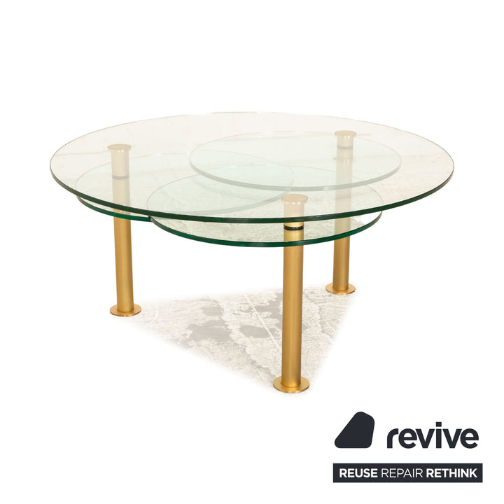 Ronald Schmitt K 180 Glas Couchtisch Gold