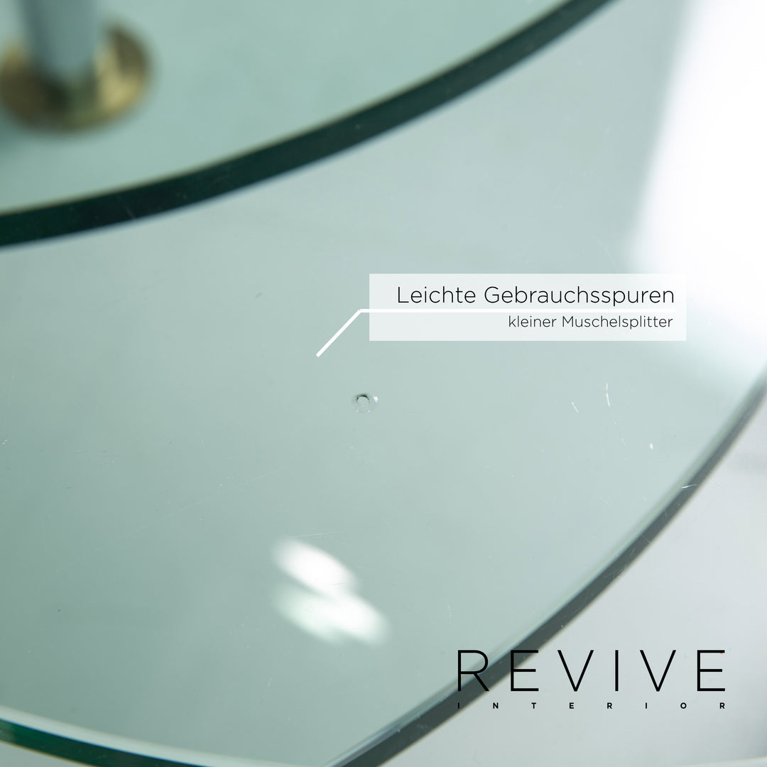 Ronald Schmitt K 180 glass coffee table silver function extendable #14602