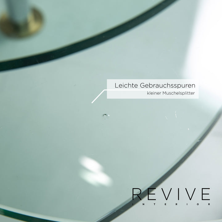 Ronald Schmitt K 180 glass coffee table silver function extendable #14602