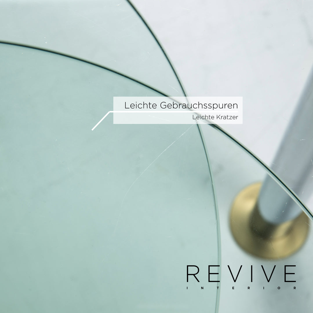 Ronald Schmitt K 180 glass coffee table silver function extendable #14602