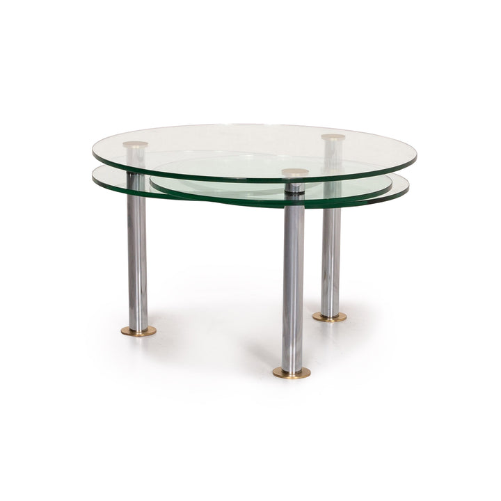 Ronald Schmitt K 180 glass coffee table silver function extendable #14602