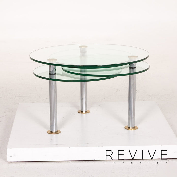 Ronald Schmitt K 180 glass coffee table silver function extendable #14602