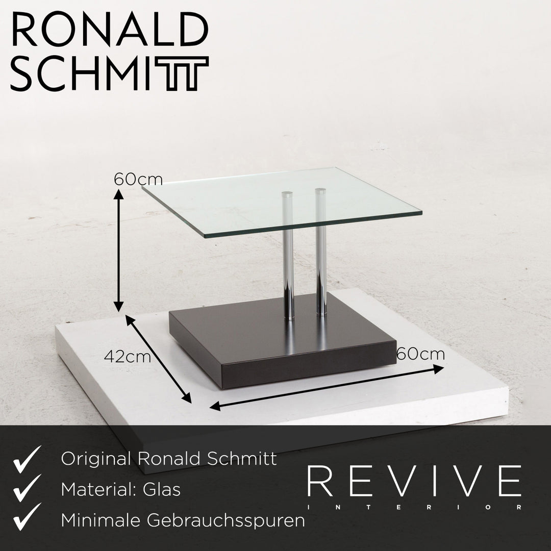 Ronald Schmitt K 425 Glas Couchtisch Schwarz Tisch #13279