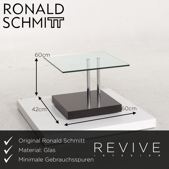 Ronald Schmitt K 425 Glas Couchtisch Schwarz Tisch #13279