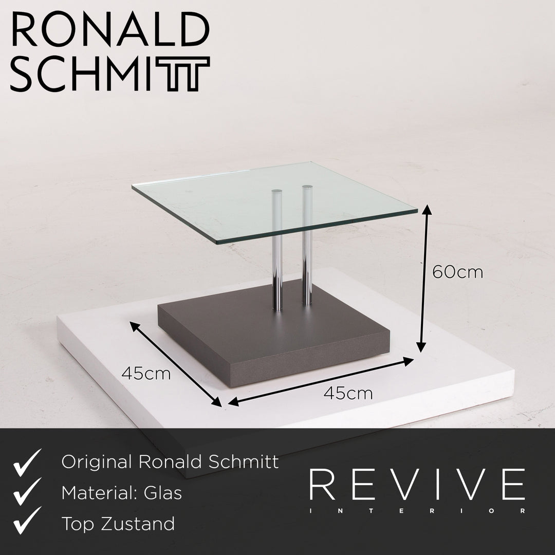 Ronald Schmitt K 425 Glas Tisch Grau Couchtisch #14015