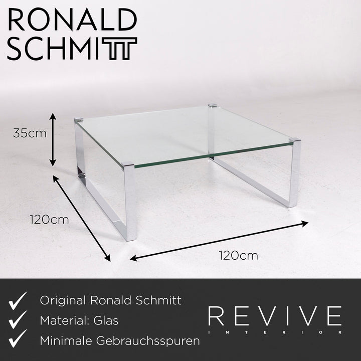 Ronald Schmitt K 830 Glas Couchtisch Silber Tisch #12043