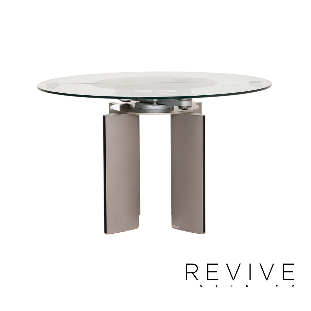 Ronald Schmitt K / G 750 / E Glas Esstisch Metall Tisch Ausziehbar