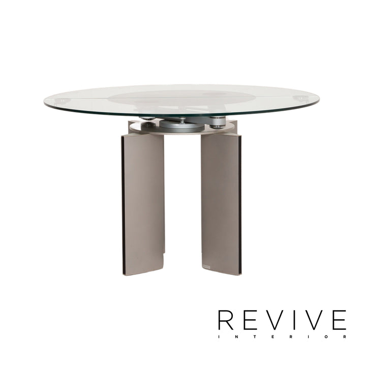 Ronald Schmitt K / G 750 / E Glas Esstisch Metall Tisch Ausziehbar
