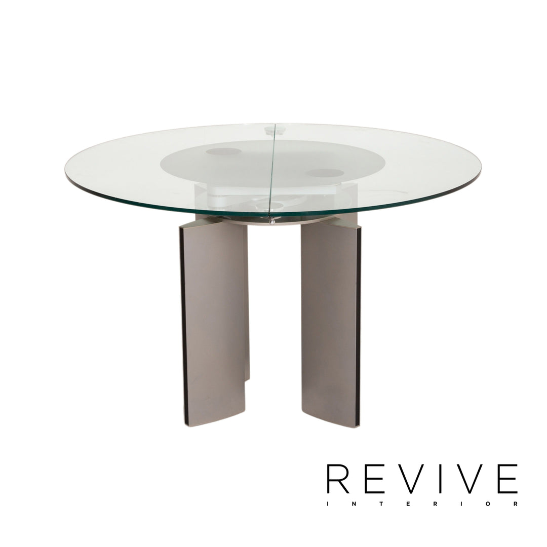 Ronald Schmitt K / G 750 / E Glas Esstisch Metall Tisch Ausziehbar