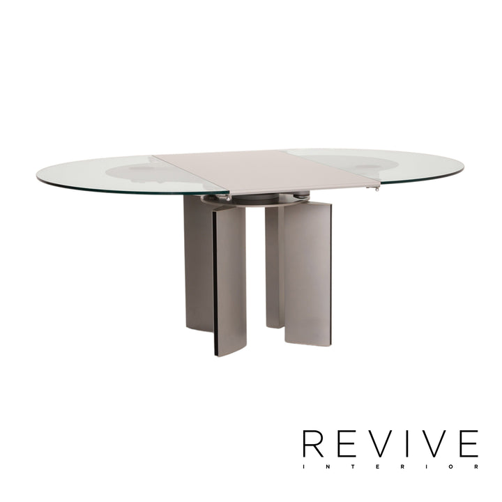 Ronald Schmitt K / G 750 / E Glas Esstisch Metall Tisch Ausziehbar