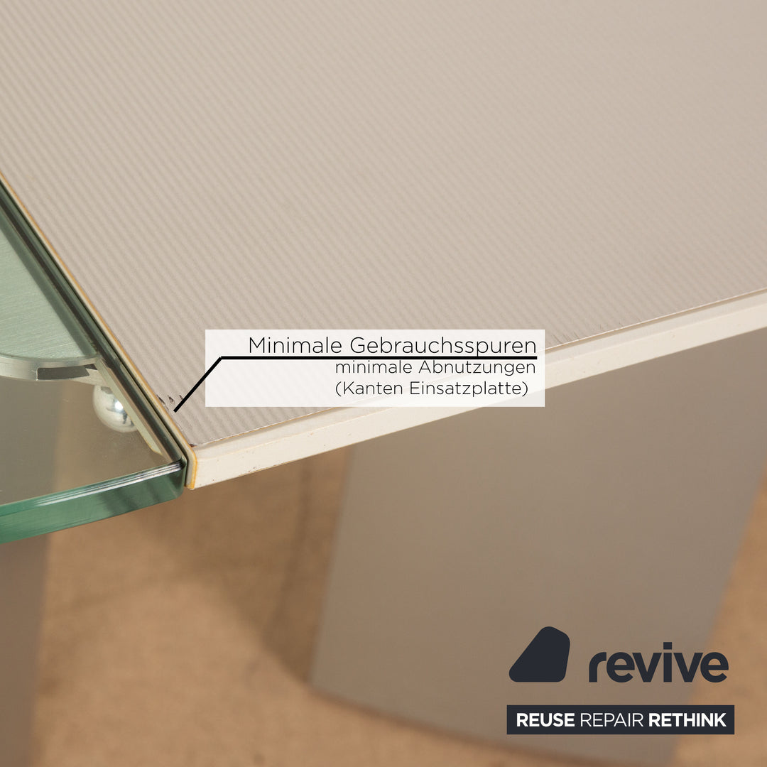 Ronald Schmitt K / G 750 / E glass dining table silver function