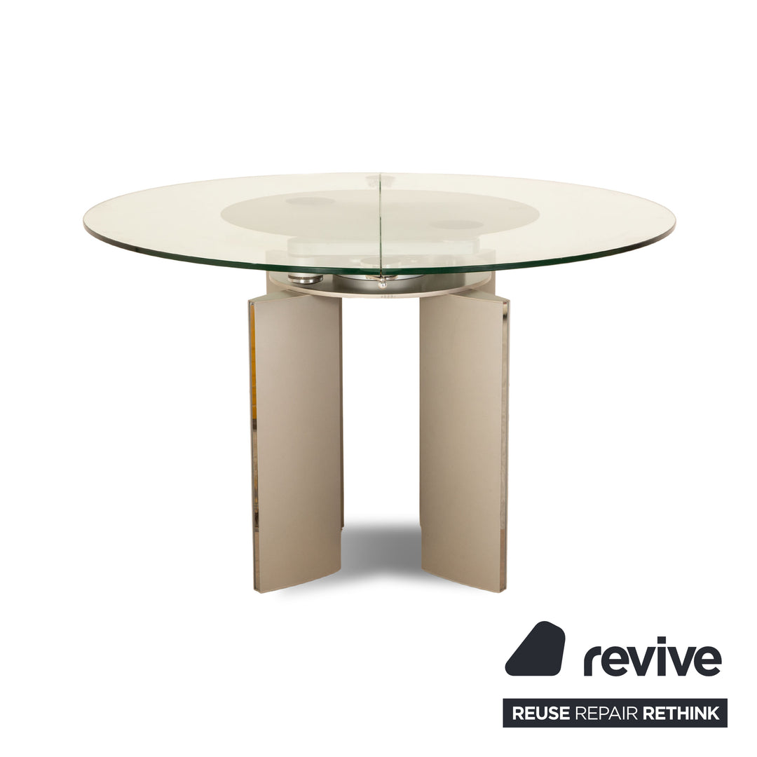 Ronald Schmitt K / G 750 / E glass dining table silver function